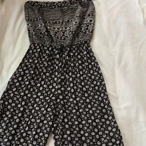 Xhilaration XS black and white strapless jumpsuits